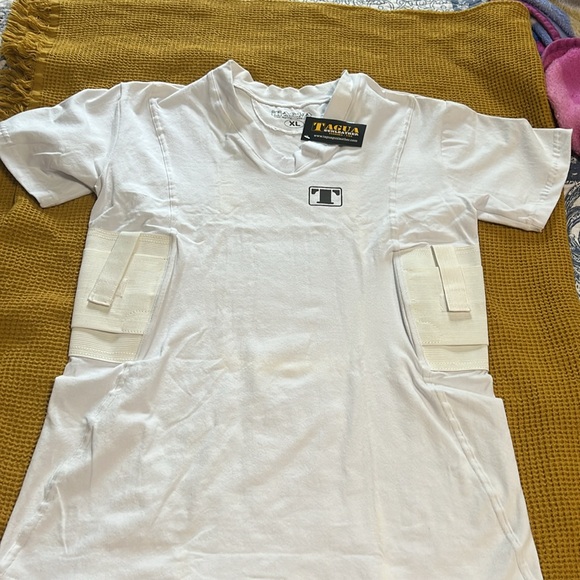 Tagua Spandex Holster White V Neck Size XL Stretch Short Sleeve T Shirt - Picture 2 of 6